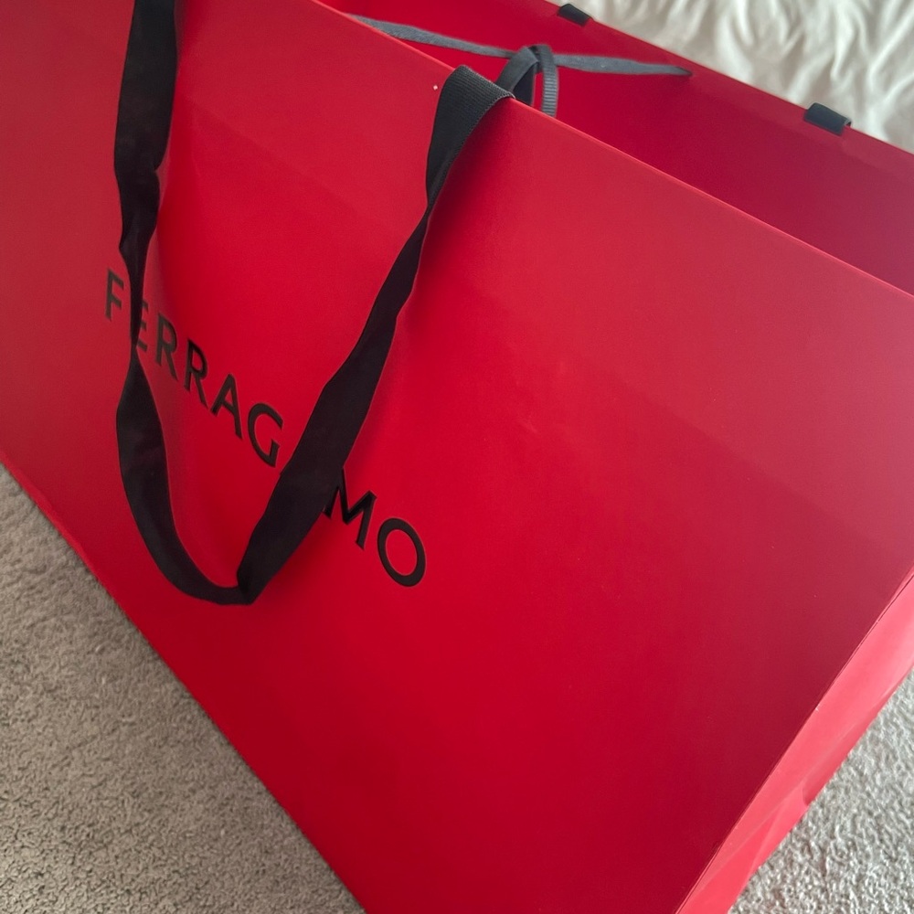 Gigantic Ferragamo shopping bag